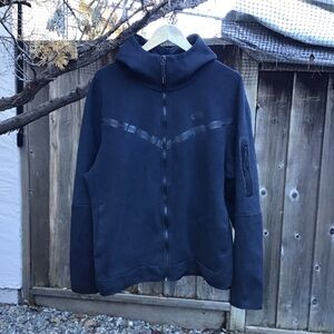 Nike Tech Fleece Full Zip Hoodie Sweater Black XL Modern Athletic Streetwear